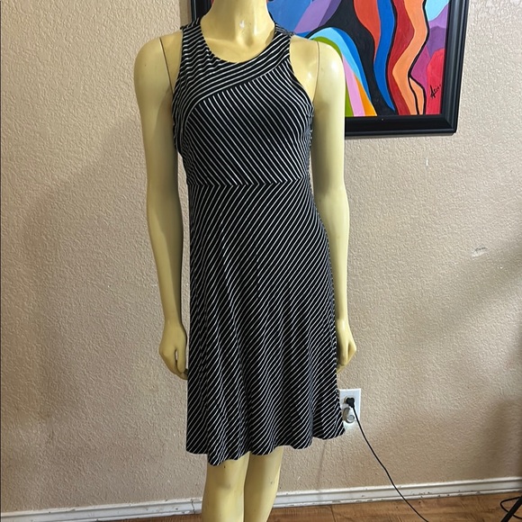 Athleta Black and White Santorini High Neck Dress MEDIUM - Picture 3 of 10